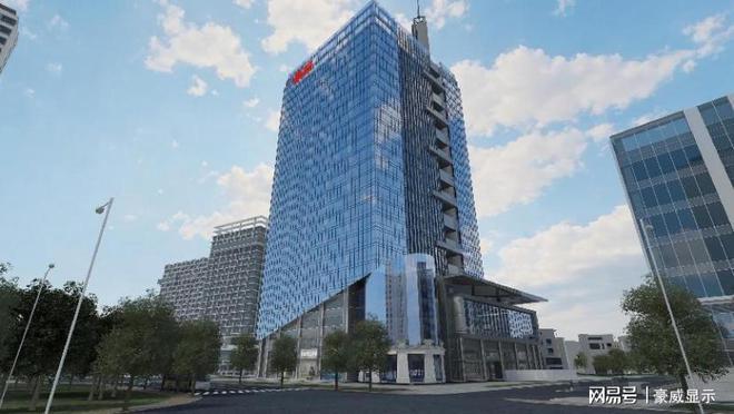 PG电子科技：来了！2024最火全息透明屏点亮豪威科技大厦打造商业宣传新亮点(图4)